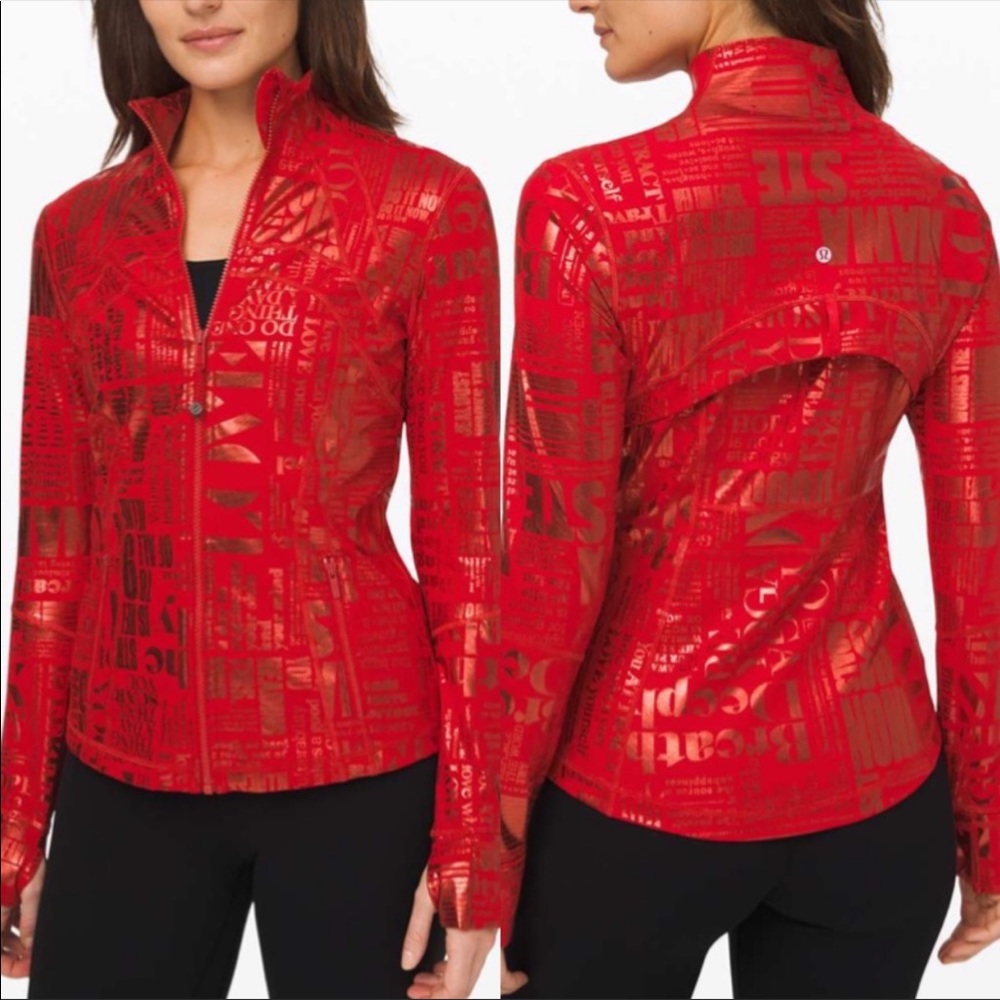 Lululemon manifesto set red jacket/leggings red2